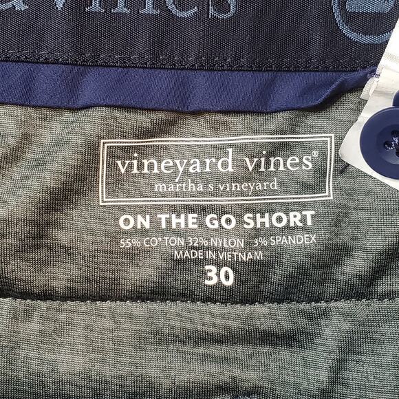 Vineyard Vines Men's Size 30 On The Go Performance Golf Shorts Blue 1H001113 - Picture 6 of 8